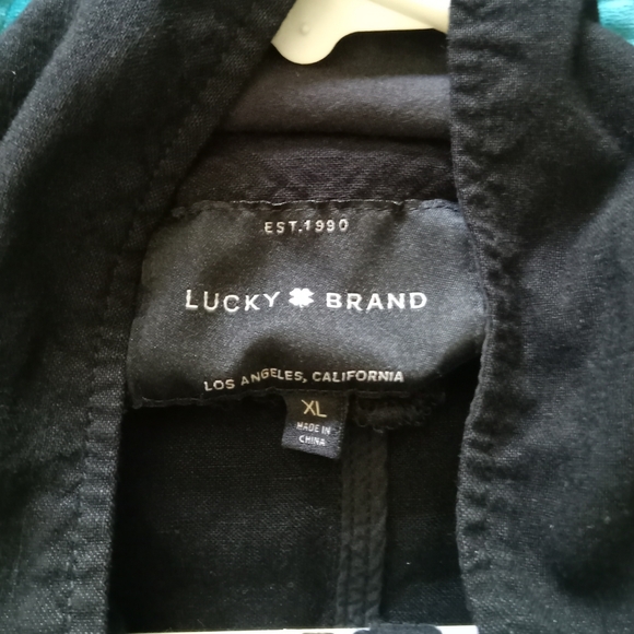 Lucky Brand Zip Snap Drawstring Cargo Pocket Vest Sz XL - Picture 2 of 5